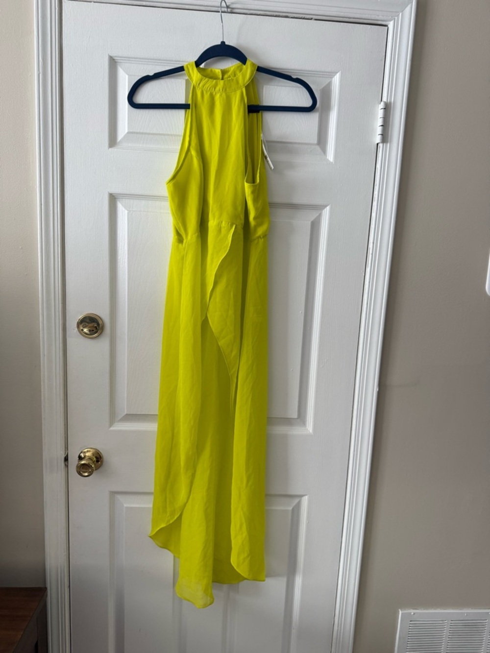 New York & Company Neon Yellow Sleeveless Maxi Dress